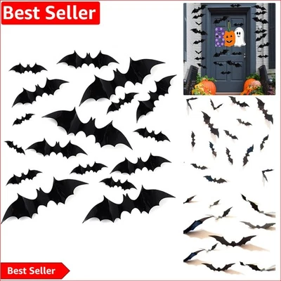 Transform Your Space с 28шт неравномерный черный летучие мыши настенные наклейки для Хэллоуина - Изображение 1 из 4