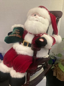 Dan Dee animierter Weihnachtsmann Schaukelstuhl singender Weihnachtsmann kommt in die Stadt FUNKTIONIERT - Bild 1 von 5