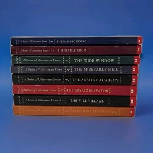 A Series Of Unfortunate Events Book Set By Lemony Snicket #1-8 Scholastic VTG - Picture 1 of 8