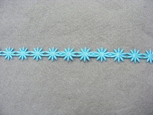 Daisy Woven Cut Out Aqua Trim 15mm x10mts - Bild 1 von 2
