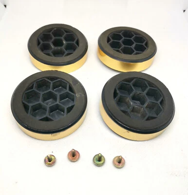 Soportes de pies de plástico dorado para equipo de audio amplificador receptor AV (55 x 15 mm) Foto 1 de 2