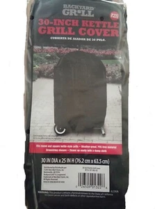 NEW Backyard Grill 30-inch Kettle Grill Cover Black 30x25in - Picture 1 of 2