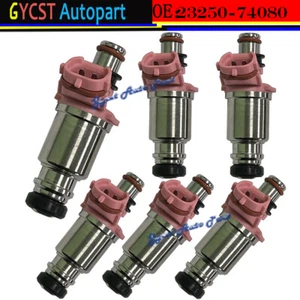 6PC Fuel Injector For Toyota Landcruiser 1FZ-FE FZJ70 FZJ75 FZJ80 4500L Lexus4.5 - Foto 1 di 7