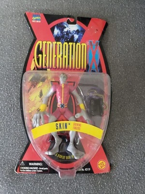 Figura de piel Toy Biz Marvel Generación X 1995 de colección sellada ¡Nueva en tarjeta 43119! Foto 1 de 4