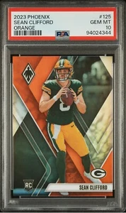 2023 Panini Phoenix SEAN CLIFFORD Orange Prizm /99 Rookie #125 RC Packers PSA 10 - Picture 1 of 4