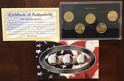 2003-2004-2005-2006 Gold Edition State Quarters 4 Sets (20 Coins) With OGP & COA - Image 1 of 4