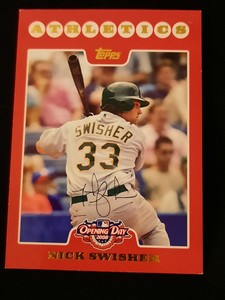 2008 Topps Opening Day - #148 Nick Swisher Baseball Trading Card Fast Shipping 
