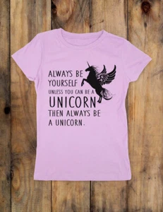 Always be yourself unless you can be a UNICORN - Youth Girls Slim Fit Soft Shirt - Picture 1 of 3