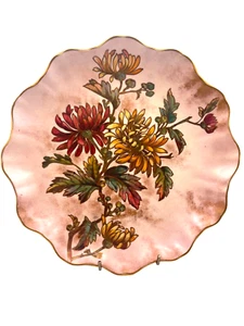 RARE Book Piece Dessert Doulton Burslem England Plate, Flowers & Gilt - Picture 1 of 4