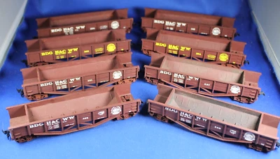 HO Unbranded 8 Car Gondola BDG H&C WW Ry - Different #'s - Excellent Condition - Image 1 of 4