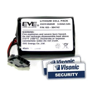 Visonic Siren Battery MCS-740 SR-740 PG2 PowerMax Bell Box 2XER18505M 103-304742 - Picture 1 of 4