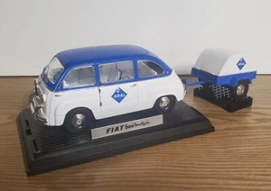 1:18 La Mini Miniera Fiat 600 D Multiple + trailer ARAL white/blue - Picture 1 of 9