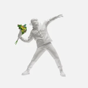 Medicom Brandalism Banksy Flower Bomber Figure - White - Picture 1 of 1
