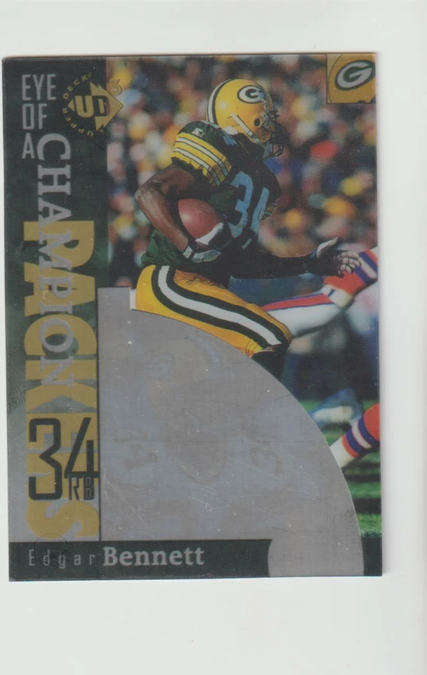 1997 Upper Deck UD3 Eye of a Champion #3 Edgar Bennett card, Green Bay Packers - Image 1 of 1