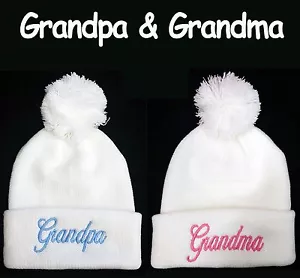 Oma & Opa Die süßesten Hüte für Großeltern aller Zeiten! Bommel Beanie Mützen - Bild 1 von 1