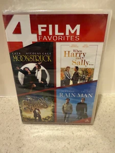 4 Film Favorites DVD Moonstruck, When Harry Met Sally, Princess Bride, Rain Man - Picture 1 of 2