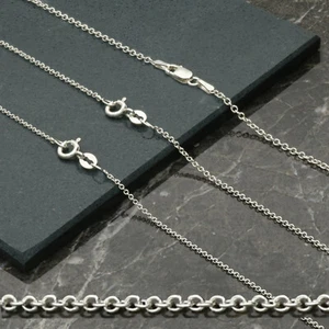 Cadena de eslabones traza de plata esterlina 12 14 16 18 20 22 24 pulgadas - REDUCIDA A CLARA - Imagen 1 de 7