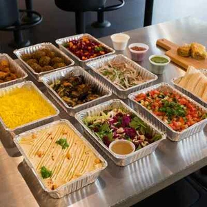 Aluminiumfolie Lebensmittelbehälter mit Deckel Mitnehmen Zuhause Catering Einwegbacken - Bild 1 von 31