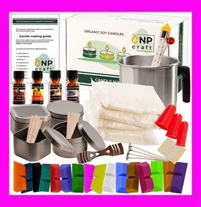 Kit completo fai da te forniture per la produzione di candele per adulti e bambini, 16 coloranti colorati, nuovo - Foto 1 di 10