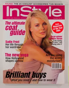 CHARLIZE THERON SADIE FROST YOGA October 2004 InStyle magazine COATS ACCESSORIES - Picture 1 of 1