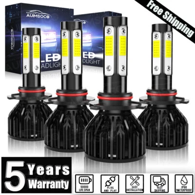 For Kia Optima 2016-2020 Super Bright Bulb LED Headlight Hi-Lo Beam 9005 9005 4x - Image 1 of 4