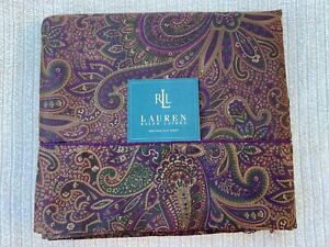 Ralph Lauren  Bohemian Purple   King  Flat  Sheet 450tc   Sateen  Rare!