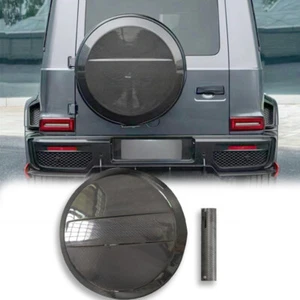 CARBON FIBER SPARE TIRE COVER BS FOR MB W463 W464 G500 G550 G63 - Picture 1 of 16