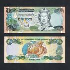2001 Bahamas ½ 1/2 0.5 Dollar P-68 Unc+ + + + + + + + + +Queen E Ii Sister Sarah