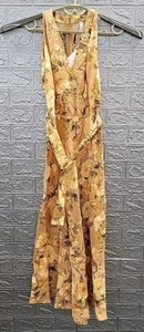 Nuevo Vestido MANGO Mezcla de Lino Cuello en V Sin Mangas Multicolor Talla 6 - Imagen 1 de 6