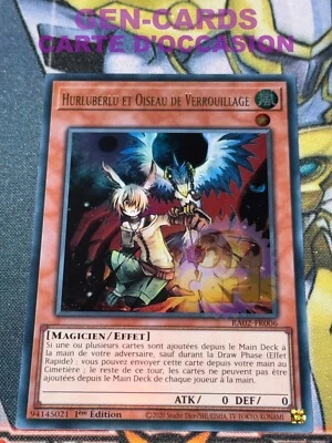 CARTE Yu Gi Oh HURLUBERLU ET OISEAU DE VERROUILLAGE RA02-FR006 ULTRA RA - Photo 1/2