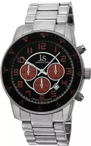 Joshua & Sons JS67OR Data Cronografo Gmt Arancione con Accenti Orologio da Uomo - Foto 1 di 5