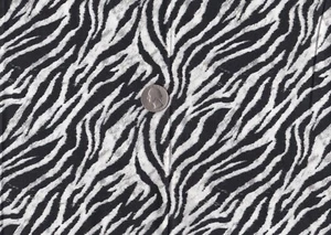 Remnant of Fabric Fat 8th 9X21 for Crafts, Quilting, Black & White Zebra Print - Picture 1 of 1