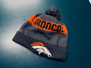 Denver Broncos NFL New Era Invierno Pom Tejido Sombrero Talla Única - Imagen 1 de 3