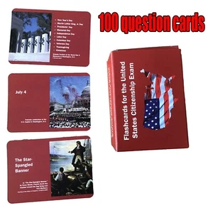 US Citizenship Flash Cards 2024 Naturalization Test Study Guide + 100 Question - Picture 1 of 11