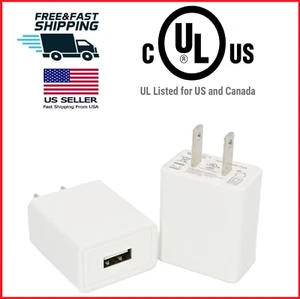 2-Pack 5V 1A (1000ma) 1USB Wall Charger Adapter Ac/Dc Power Supply - Ul Liste... - Picture 1 of 10