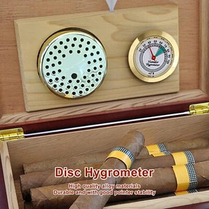Humidor-Hygrometer, rundes Feuchtigkeitsmessgerät für Zigarren-Humidore - Bild 1 von 12