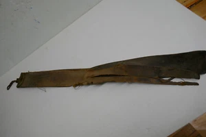 Antiker alter Riemen Lederriemen Friseur gerade Rasiermesserschärfer primitiv - Bild 1 von 4