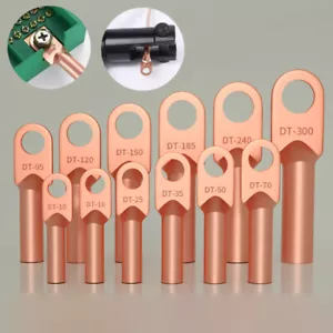 Crimp Ring Terminal 10-300mm² Wire Cable Lug Tinned Copper Electrical Connector - Picture 1 of 21