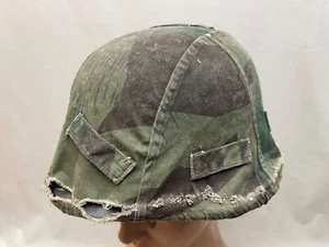 COPRICASCO MIMETICO REVERSIBILE WEHRMACHT HG DIVISION MUSEUM COME TESSUTO ORIGINALE - Foto 1 di 12