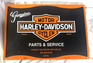 LETRERO DE PORCELANA DE MOTOCICLETA HARLEY DAVIDSON DE COLECCIÓN DISTRIBUIDOR PIEZAS Y SERVICIO DE BICICLETAS - Imagen 1 de 7