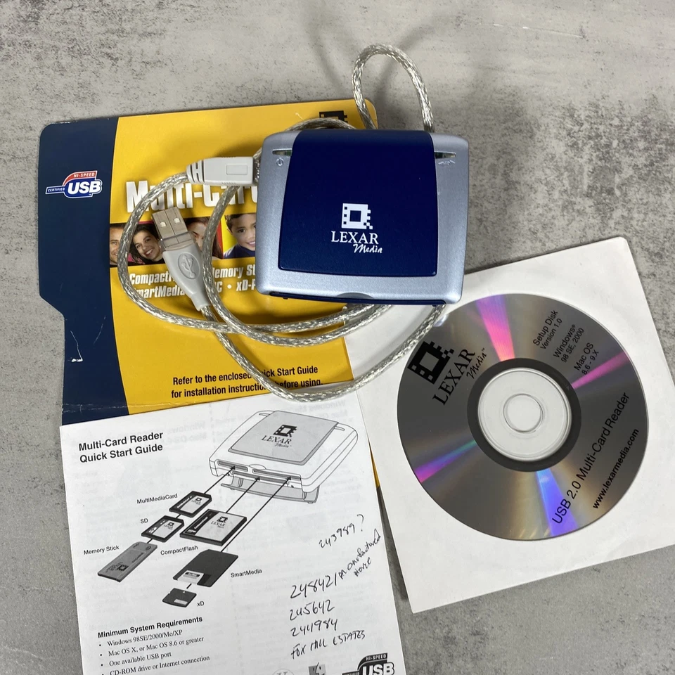 Lexar Media RW018 USB 2.0 High Speed Convenient Size Multi-Card Reader - Image 1 of 4