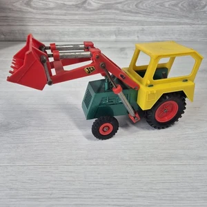 Vintage Tri-ang JCB 1:25 Farm & Road Site Digger Tractor With Shovel Diecast Toy - Picture 1 of 13