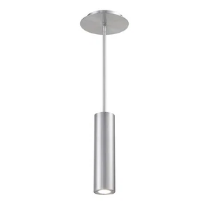 Caliber 10 in. 90-Watt Equivalent Integrated LED Brushed Aluminum Pendant with - Picture 1 of 3