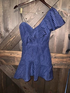 Abito monospalla Amanda Uprichard Mckinnon blu navy taglia S - Foto 1 di 5