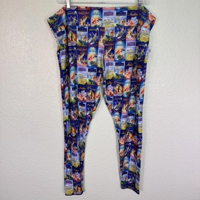 Leggings para mujer Parques Disney 2XL años 90 póster de película estampado elástico clásicos NUEVO Foto 1 de 4