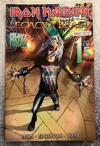 Iron Maiden Legacy Beast Night City 1 en estado bastante bueno 2019 Heavy Metal Comics variante Akirant - Imagen 1 de 1