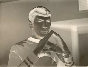 STAR TREK The Original Series Leonard Nimoy 15cm x 11cm B&W Negative - Picture 1 of 2
