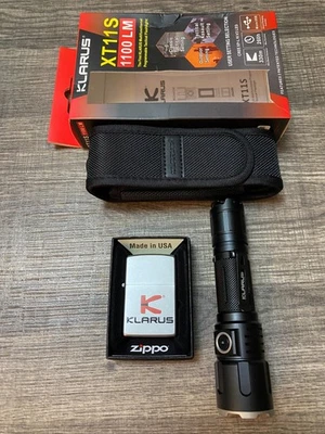 Klarus Compact Tactical Flashlight XT11S With FREE Limited Zippo Lighter - Image 1 of 4