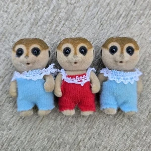 Figuras de trillizos suricata observador Calico Critters retiradas de colección raras difíciles de encontrar - Imagen 1 de 4