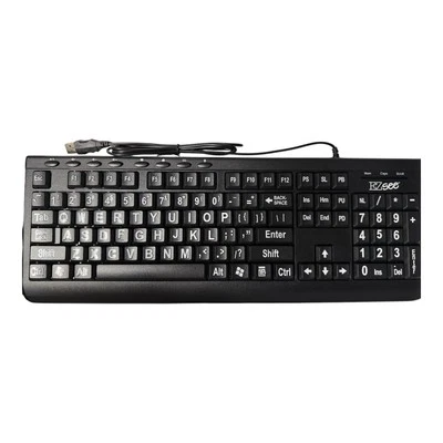 DataCal Ezsee Low Vision Keyboard Large White Print Black Keys CD-1039 - Image 1 of 3